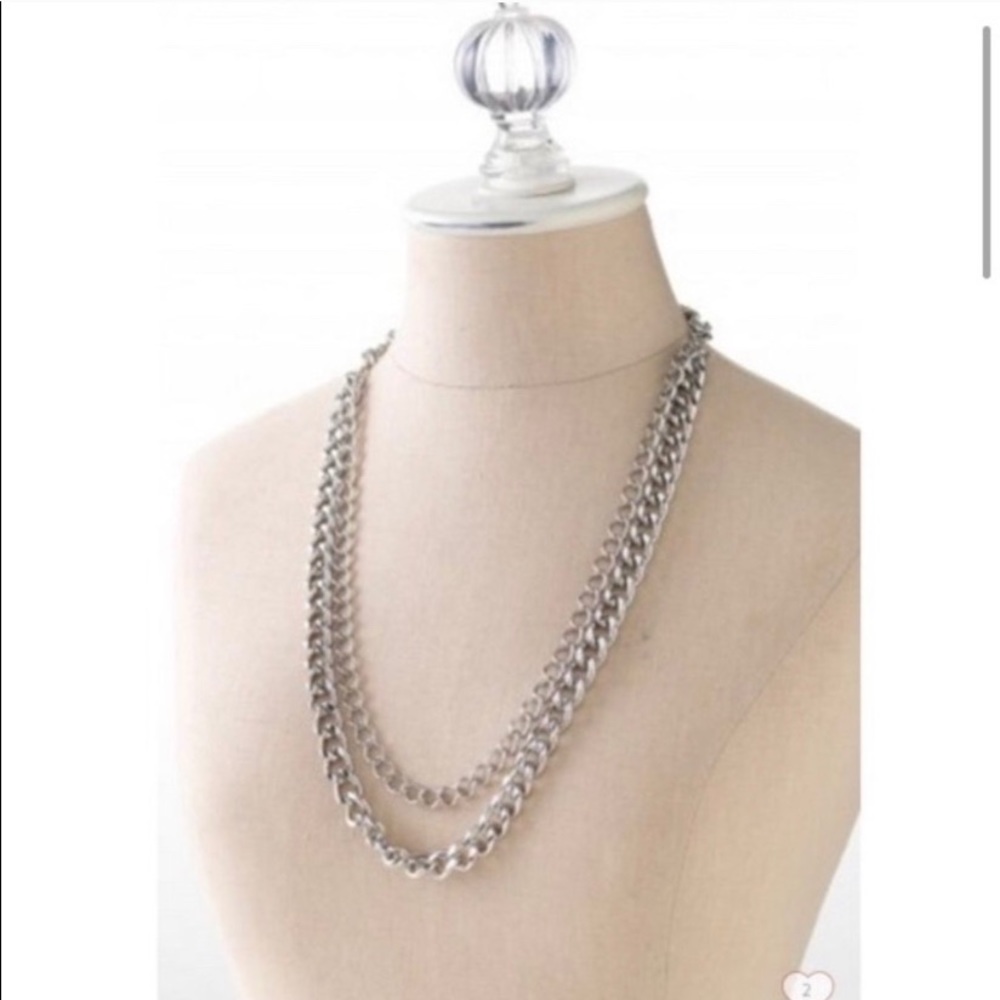 Stella & Dot Curb Necklace in Silver